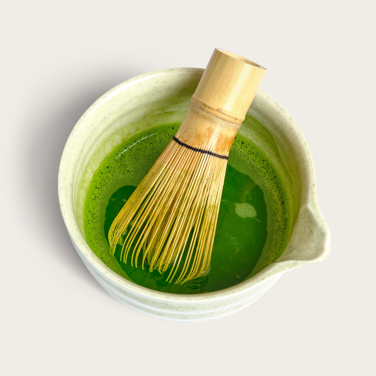 Matcha Kom (Chawan) | Traditionele kom voor het bereiden van matcha | Lichtgroen
